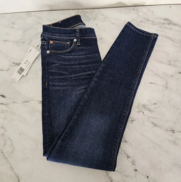 Hudson Jeans Midrise Ankle Natalie Super Skinny Dark Blue Jeans 28 NWT - Picture 4 of 9